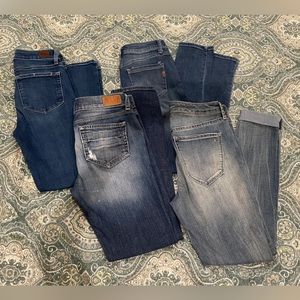 Four pair gently used skinny jeans